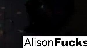 sexy big boobed disco ball babe alison tyler masturbates in night club