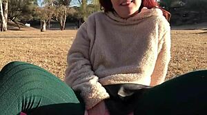 park orgasm control with daring couple