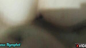 blonde nympho bends over for intense doggystyle blowjob and wet pussy licking, close-up on her ass