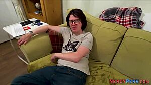 leeds nerd gets tricked into first time blowjob and facial