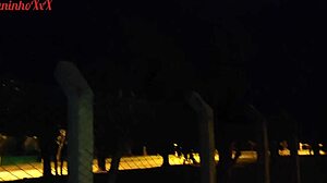 Vagninho and Holy Rubi Show Skinny Latina Pissing in Public Park