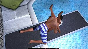 cartoon characters have sex at public pool