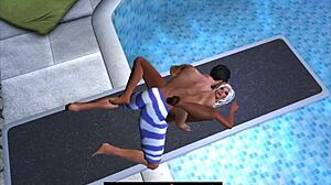 cartoon characters have sex at public pool