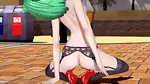 uruha rushia in a miniskirt mmd