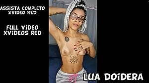 Lua doidera brincando sozinha em casa ate gozar com brinquedinho novo as brazilian ebony teen 18+ masturbates to orgasm with perfect body latina ass in black solo