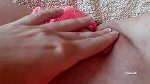 pussy throbs with pleasure during close-up solo masturbation
