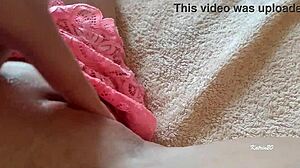 pussy throbs with pleasure during close-up solo masturbation
