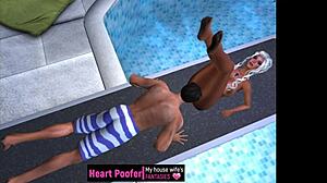 cartoon characters have sex at public pool