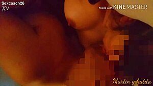 sucking katita's tits, she goes crazy moaning, friend watches, comment! 😈