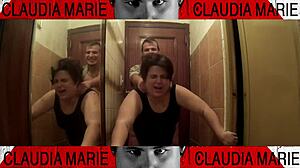 gets horny, sucks dick at home entrance