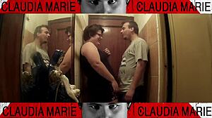 gets horny, sucks dick at home entrance