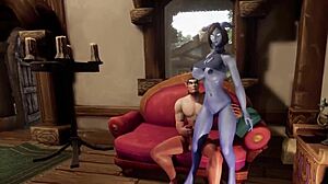 elf and draenei pornstars in sex photoshoot parody