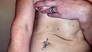 helping lexie cum hard with milky squirt in shower