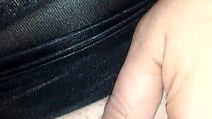 Black Dildo In Bound Mouth