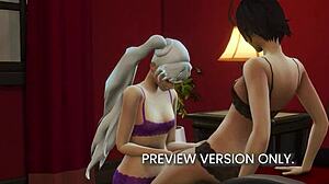 in this 3d hentai preview, rwby faces rough celebrity anime action