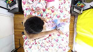 behind the scenes view of vixen vanity with black christ using overhead camera