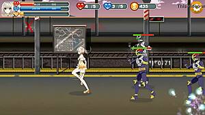 is cute girl fucking soldiers in magical angel fairy flower hentai game?