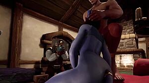 elf and draenei pornstars in sex photoshoot parody