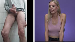 Emily Jade rates my cumshot—how does she react to it?