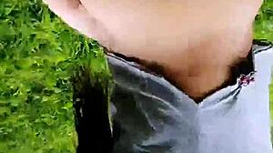 Vanesa Undressing Outdoors in the Park