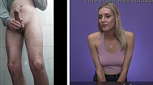 Emily Jade rates my cumshot—how does she react to it?