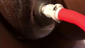 My girlfriend’s swollen pussy pumps and squirts with wide labia