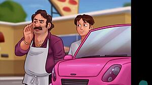 Hot brunette teen blows monster cock!