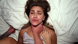 Busty teen's pussy takes a rough pounding