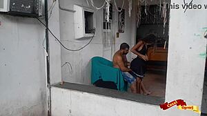 My stepdaughter shaves me and offers her tight ass!