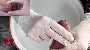 Medical Water Features - Patient POV with White Latex Gloves for Intense Glans Handjob