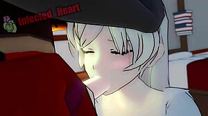 Damn, futa Pyrrha banging Weiss in wild hentai clips!