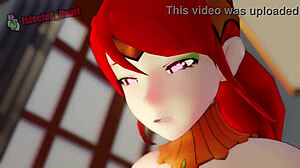 Damn, futa Pyrrha banging Weiss in wild hentai clips!