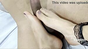 Cosplayer Masturbates With Feet, Legs Spread For Deep Penetration