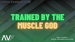 Flexible bodybuilder in financial domination and dirty talk