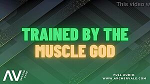 Flexible bodybuilder in financial domination and dirty talk