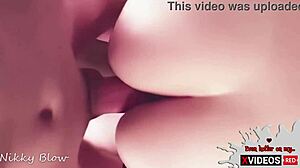 hot closeup of amateur couple's bareback doggy sex from his pov