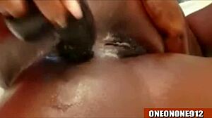 homemade ebony ass fucked with dildo for new year