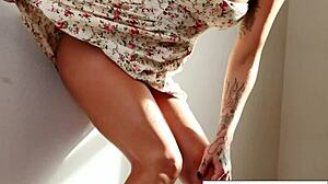 Hot Brunette Jezebelle Bond Teases Big Tits While Fingering