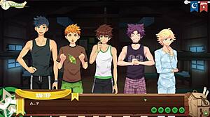 Keitaro Jerks Off In Shower At Camp