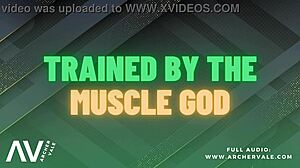 Flexible bodybuilder in financial domination and dirty talk