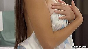 Flirtatious sweetie finger fucks her slim slit till climax! 🔥