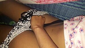 Look at this sexy latina in lingerie masturbating her big ass!
