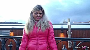 German Scout Picks Up Curvy French Teen Bella for Real Street Casting Fuck