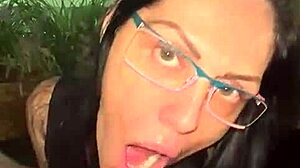 Deusa, suck that hard cock and enjoy those balls!