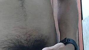 Playing with tall tattooed twink's penis feels so fun and tasty