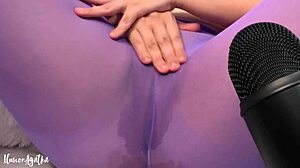 Latina Moans with Wet Hot Sounds in Tight Leggings