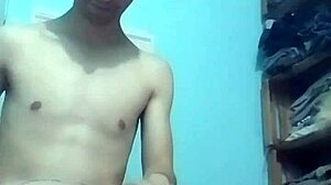 On webcam, touching tits and doggystyle