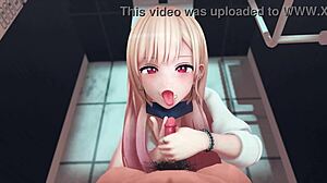 kitagawa visits the toilet in anime