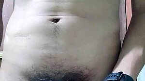 Playing with tall tattooed twink's penis feels so fun and tasty