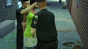 Ebony Barmaid Bangs Two Cops in Back Alley 3D Hentai. Wild Outdoor Gangbang Action!